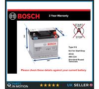 Battery fits MITSUBISHI SPACE STAR COLT 1.1 1.3 1.5 1.8 98 to 12 Bosch 012 400A