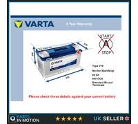 Battery fits VOLVO XC90 XC60 XC70 S60 V70 S80 760 740 Varta 019 800A
