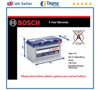 Battery fits JAGUAR S TYPE XKR XF XJ XK8R XK8 Bosch 115 740A 80Ah New