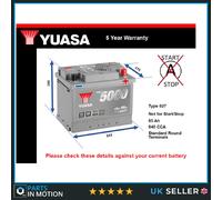 Battery fits JAGUAR XJ12 XJ6 XJ SOVEREIGN Yuasa 027 640A 65Ah Quality