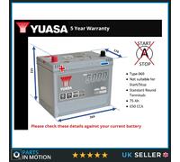 Battery fits JEEP GRAND CHEROKEE CHEROKEE CJ5 - CJ8 WRANGLER Yuasa 069