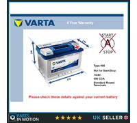 Battery fits AUDI Q2 Q3 A2 A1 A4 Allroad S5 TT A5 Q5 S1 RS3 Varta 096