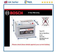 S5 004 Bosch Type 065 075 Heavy Duty Car Van Battery S5004 61Ah 12V 600A