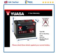 Car Battery YBX3068 Yuasa Genuine Top Quality Guaranteed New