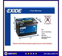 Battery fits LEXUS LC500h LS500H RCF ES350 ES250 2.5 3.5 5.0 2017 on Exide 067