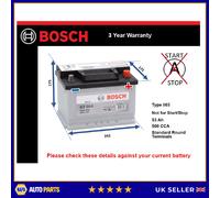 Battery fits RENAULT MEGANE 1.4 1.6 2.0 1.5D Bosch 065 500A 53Ah Quality