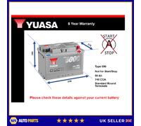 Battery fits MASERATI SPYDER GRAN TURISMO 3200 GT KYALAMI INDY Yuasa 096