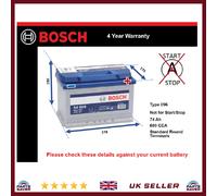 Battery fits MAZDA 3 TRIBUTE 121 6 CX7 1996 on Bosch 096 680A 74Ah 4Yr Warranty