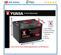 Yuasa YBX3111 12V 50Ah 530CCA Sealed Maintenance Free High Performance Car Battery
