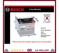 Battery fits MITSUBISHI SPACE STAR COLT 1.1 1.3 1.5 1.8 98 to 12 Bosch 012 400A