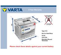 079SE Varta C30 Silver Dynamic Car Battery 12V 54Ah 530CCA