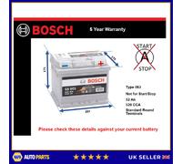 Genuine Bosch Car Battery 0092S50010 S5001 Type 063 52Ah 520CCA Top Quality New