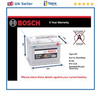 Battery fits BMW Z3 Z4 330 118 Z4 M 120 Z3 M 130 X3 2500 316 57 to 13 Bosch 027