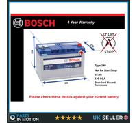 Battery fits MITSUBISHI OUTLANDER Mk1, Mk2, Mk3 2.0 2.4 2.0D 2.2D 249