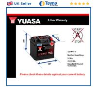 Battery fits MITSUBISHI SPACE STAR COLT 1.1 1.3 1.5 1.8 98 to 12 Yuasa 012 450A