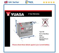 Yuasa YBX5057 SMF Battery 450 CCA 50Ah 4 Year Warranty