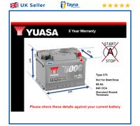 Battery fits MORGAN PLUS 8 AERO 4/4 ROADSTER AERO COUPE PLUS 4 2004 on Yuasa 075