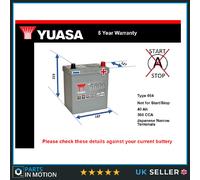 Battery fits MORGAN PLUS 8 PLUS 4 2.0 3.5 3.9 68 to 20 Yuasa 054 360A 40Ah New