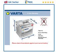 Battery fits MORRIS MINI 1.0 1.1 1.3 60 to 81 Varta 012 530A 54Ah 5Yr Warranty