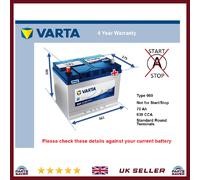 Battery fits TALBOT EXPRESS 1.9D 2.5D 82 to 94 Varta 069 630A 70Ah 4Yr Warranty