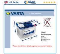 Battery fits NISSAN JUKE QASHQAI MICRA NOTE QASHQA TIIDA NV250 Varta 027