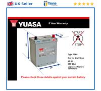 Yuasa YBX5056 12V 40Ah 360CCA Silver High Performance Car Battery