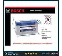 Battery fits NISSAN NAVARA NV400 PATHFINDER INTERSTAR Bosch 019 800A New