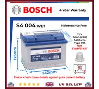 Bosch S4 vehicle battery 60 Ah 12 V 540 A Car