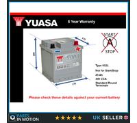 Yuasa YBX5202 12V 45Ah 440CCA Silver Sealed Maintenance Free High Performance Car Battery