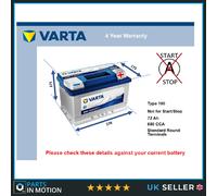 Genuine Varta Car Battery 5724090683132 E43 Type 100 72Ah 680CCA Top Quality New