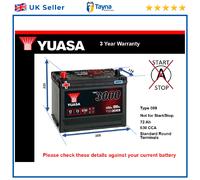 Yuasa YBX3069 SMF Battery JP/KR/KP JIS