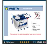 Battery fits HONDA CONCERTO ACCORD CR-V Varta 012 470A 52Ah Quality New