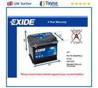 Battery fits PONTIAC PHOENIX 2.8 79 to 81 Exide 077 450A 50Ah 4Yr Warranty New