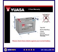Battery fits PONTIAC FIREBIRD 3.1 3.8 87 to 97 Yuasa 250 830A 100Ah 2441000Q1D