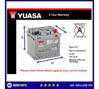 Battery fits PORSCHE 912 911 914 65 to 09 Yuasa 012 500A 54Ah 5Yr Warranty New