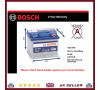 Battery fits PORSCHE 924 912 911 914 Bosch 063 440A 44Ah 4Yr Warranty