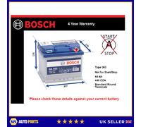 Battery fits PORSCHE 924 912 911 914 Bosch 063 440A 44Ah 4Yr Warranty