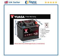 Yuasa YBX3063 SMF Battery 440 CCA 45Ah 3 Year Warranty