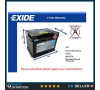 Battery fits PROTON GEN 2 1.3 1.6 2004 on Exide 075 600A 61Ah 4Yr Warranty New
