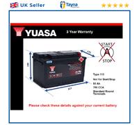 Battery fits RANGE ROVER EVOQUE 2.0 2.0D 2.2D 11 to 19 Yuasa 115 760A 85Ah New