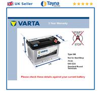 Battery fits ASTON MARTIN DB7 VIRAGE V8 VANQUISH ZAGATO ONE 77 Varta 096