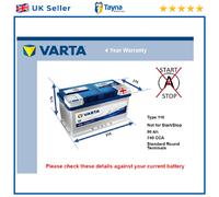 Battery fits RANGE ROVER SPORT EVOQUE 2.2D 3.6D 06 to 19 Varta 110 740A 80Ah New