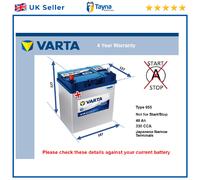 Battery fits RELIANT FOX ROBIN RIALTO 73 to 02 Varta 055 330A 40Ah 4Yr Warranty