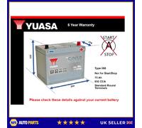 Battery fits RENAULT KOLEOS 2.5 2.0D 2008 on Yuasa 068 650A 75Ah 5Yr Warranty