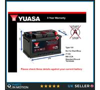 Yuasa YBX3100 12V 71Ah 650CCA Sealed Maintenance Free High Performance Car Battery