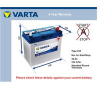 048 Varta 545156033 B32 Blue Dynamic Car Battery 12V 45Ah 330CCA