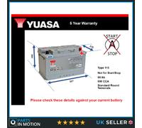 Battery fits RENAULT TRAFIC Mk2, Mk3 Yuasa 115 800A 90Ah 5Yr Warranty