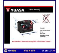 Car Battery YBX3075 Yuasa 56077 Genuine Top Quality Guaranteed New