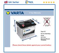 Battery fits ZAZ TAVRIA 1.1 1.3 89 to 07 Varta 077 400A 45Ah 3Yr Warranty New