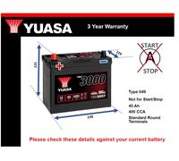 Battery fits RILEY KESTREL 1.1 1.3 65 to 69 Yuasa 049 400A 45Ah 3Yr Warranty New